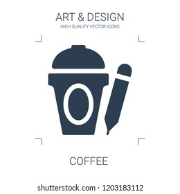 coffee icon. high quality filled coffee icon on white background. from art collection flat trendy vector coffee symbol. use for web and mobile