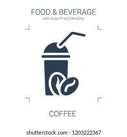 coffee icon. high quality filled coffee icon on white background. from food collection flat trendy vector coffee symbol. use for web and mobile