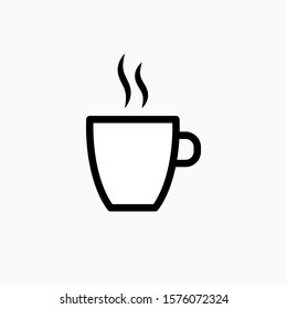 Coffee Icon. Hot Beverages Symbol. Applied for Design, Presentation, Website or Apps Elements - Vector.