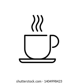 Coffee Icon. Hot Drink Illustration As A Simple Vector Sign & Trendy Symbol for Design and Websites, Presentation or Mobile Application.