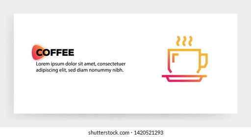 COFFEE ICON AND ILLUSTRATION CONCEPT