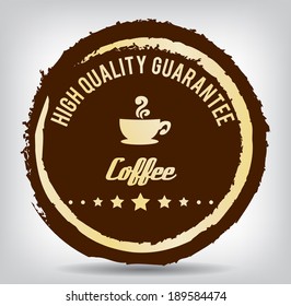 Coffee icon - Illustration, coffee cup emblem