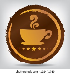 Coffee icon - Illustration, coffee cup emblem