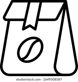 coffee icon illustration design with outline, this is not made from any AI generation