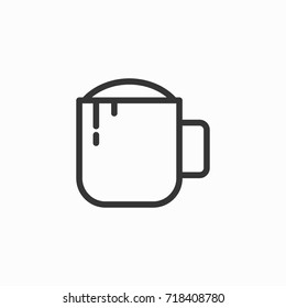 Coffee icon, illustration isolated vector sign symbol
