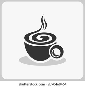 coffee icon image, cup of hot coffee in vector illustration.