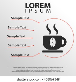 coffee icon. infographics template