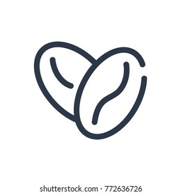 Coffee icon. Isolated arabica bean and coffee icon line style. Premium quality vector symbol drawing concept for your logo web mobile app UI design.