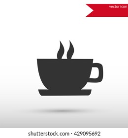 Coffee icon isolated. Flat style object. Art picture drawing. Eps 10. Web icons. 
