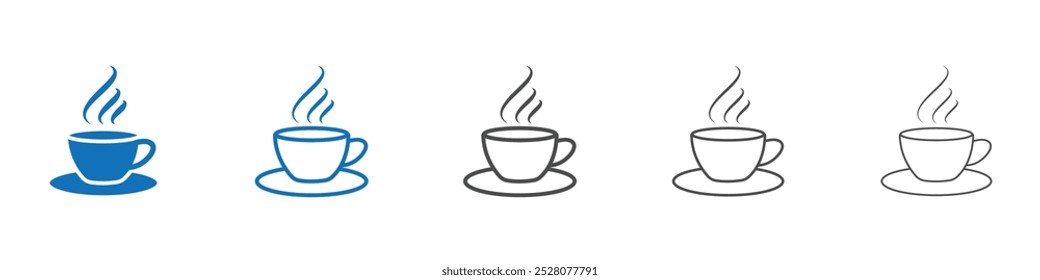 Coffee icon Isolated flat vector in outline