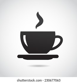 Coffee icon isolated on white background. Vector illustration.