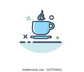 coffee icon line filled design illustration,designed for web and app