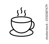 Coffee icon linear logo isolated