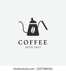 diseño vintage del logotipo del icono del café, ilustración del diseño del café del icono