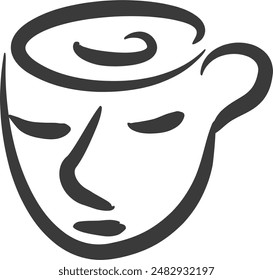 Coffee icon logo element vector