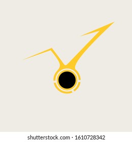 coffee icon logo flying concept tempale