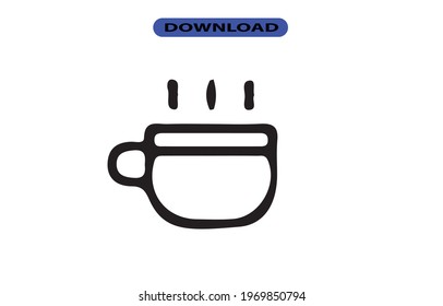 Coffee icon or logo high resolution