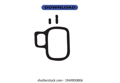 Coffee icon or logo high resolution