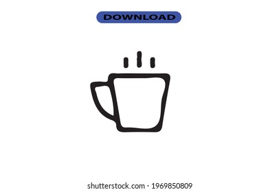Coffee icon or logo high resolution