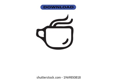 Coffee icon or logo high resolution
