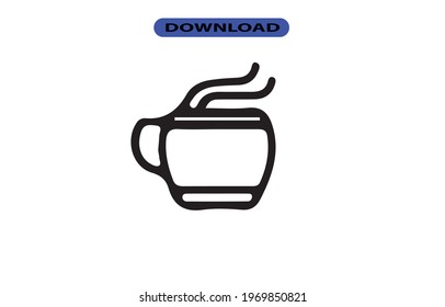 Coffee icon or logo high resolution