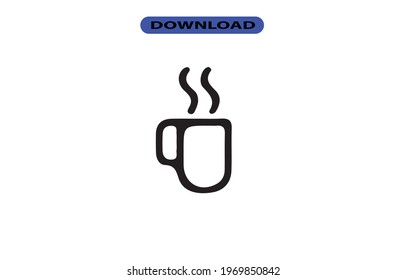 Coffee icon or logo high resolution