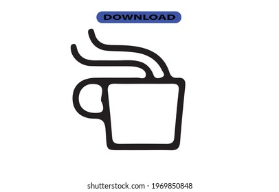 Coffee icon or logo high resolution