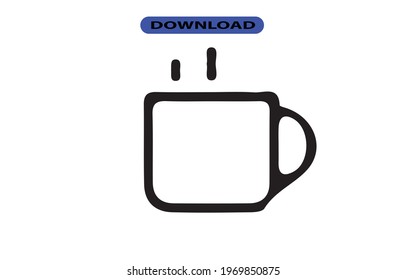 Coffee icon or logo high resolution