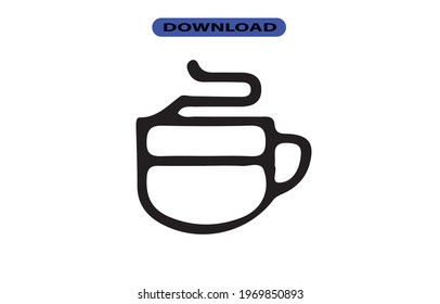 Coffee icon or logo high resolution