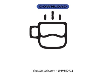 Coffee icon or logo high resolution