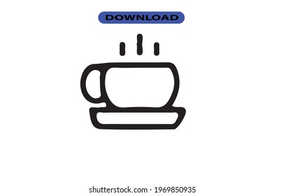 Coffee icon or logo high resolution