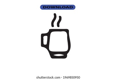 Coffee icon or logo high resolution