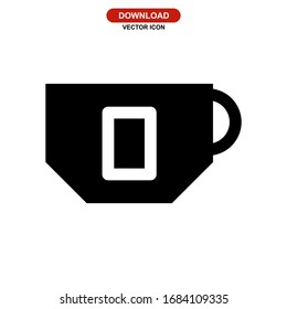 coffee icon or logo isolated sign symbol vector illustration - high quality black style vector icons
