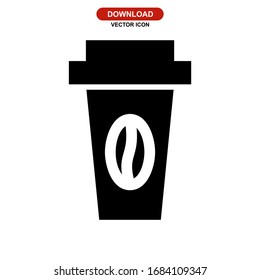 coffee icon or logo isolated sign symbol vector illustration - high quality black style vector icons
