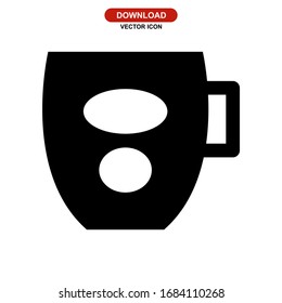 coffee icon or logo isolated sign symbol vector illustration - high quality black style vector icons
