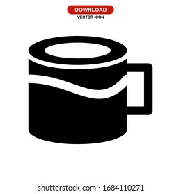 coffee icon or logo isolated sign symbol vector illustration - high quality black style vector icons
