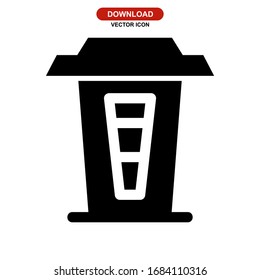 coffee icon or logo isolated sign symbol vector illustration - high quality black style vector icons
