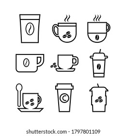 coffee icon or logo isolated sign symbol vector illustration - Collection of high quality black style vector icons
