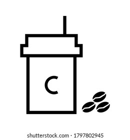 Kaffeesymbol oder Logo einzeln auf Zeichen, Vektorgrafik - hochwertige Vektorsymbole in schwarzem Stil
