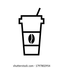 coffee icon or logo isolated sign symbol vector illustration - high quality black style vector icons
