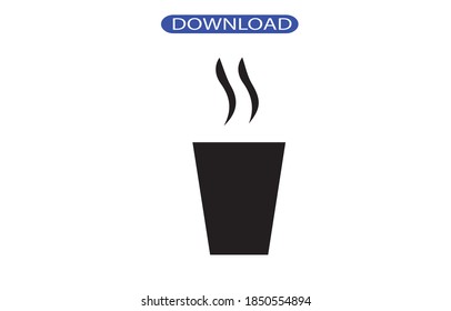 Icono de café o logotipo símbolo de signo aislado ilustración vectorial - iconos vectoriales de estilo negro de alta calidad.