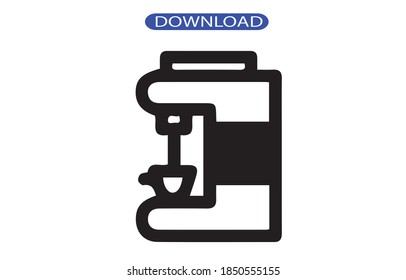 Icono de café o logotipo símbolo de signo aislado ilustración vectorial - iconos vectoriales de estilo negro de alta calidad.