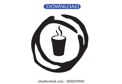 coffee icon or logo isolated sign symbol vector illustration - high