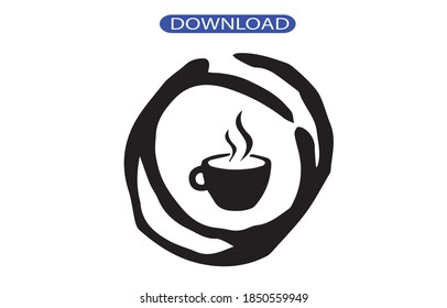 coffee icon or logo isolated sign symbol vector illustration - high