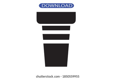 Icono de café o logotipo símbolo de signo aislado ilustración vectorial - alto