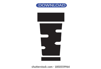 coffee icon or logo isolated sign symbol vector illustration - high