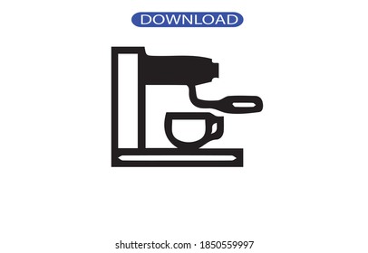 coffee icon or logo isolated sign symbol vector illustration - high