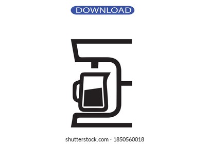 coffee icon or logo isolated sign symbol vector illustration - high