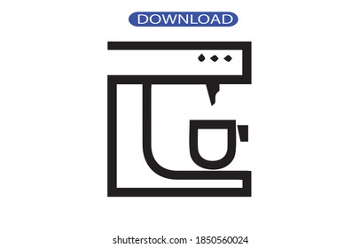 coffee icon or logo isolated sign symbol vector illustration - high