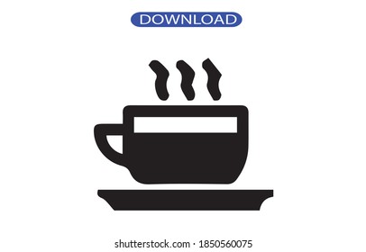 Icono de café o logotipo símbolo de signo aislado ilustración vectorial - alto